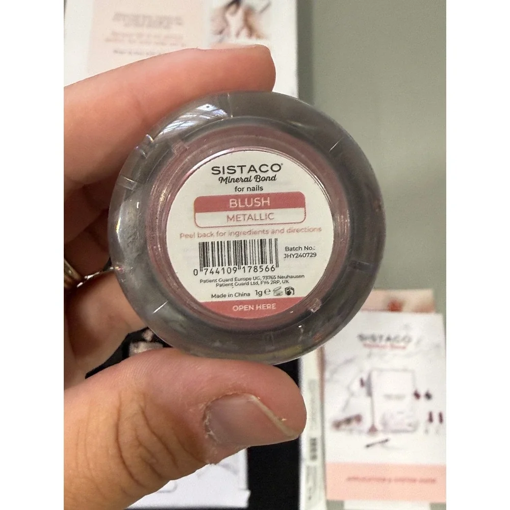 Sistaco Mineral Bond Nail Starter Kit LED Lamp Metallic Powder READ